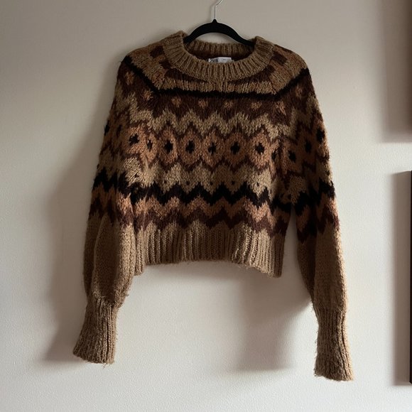 Zara | Wool Blend Jacquard Sweater - Picture 2 of 5